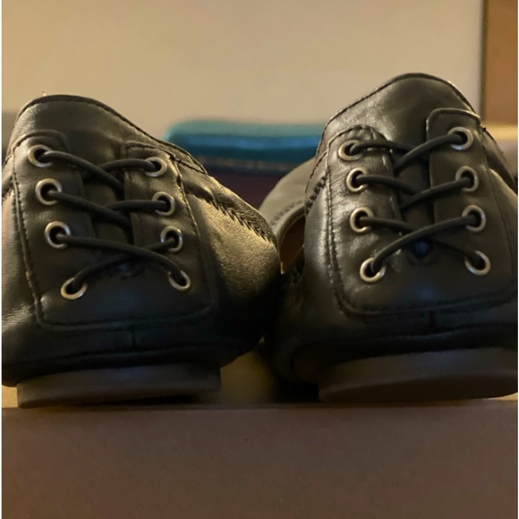 Lucky Brand Black Leather Ballerina shoes Women size 11 - Picture 2 of 6